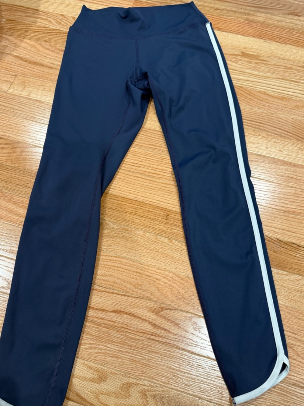 Gilly Hicks Navy Leggings with White Side Stripe